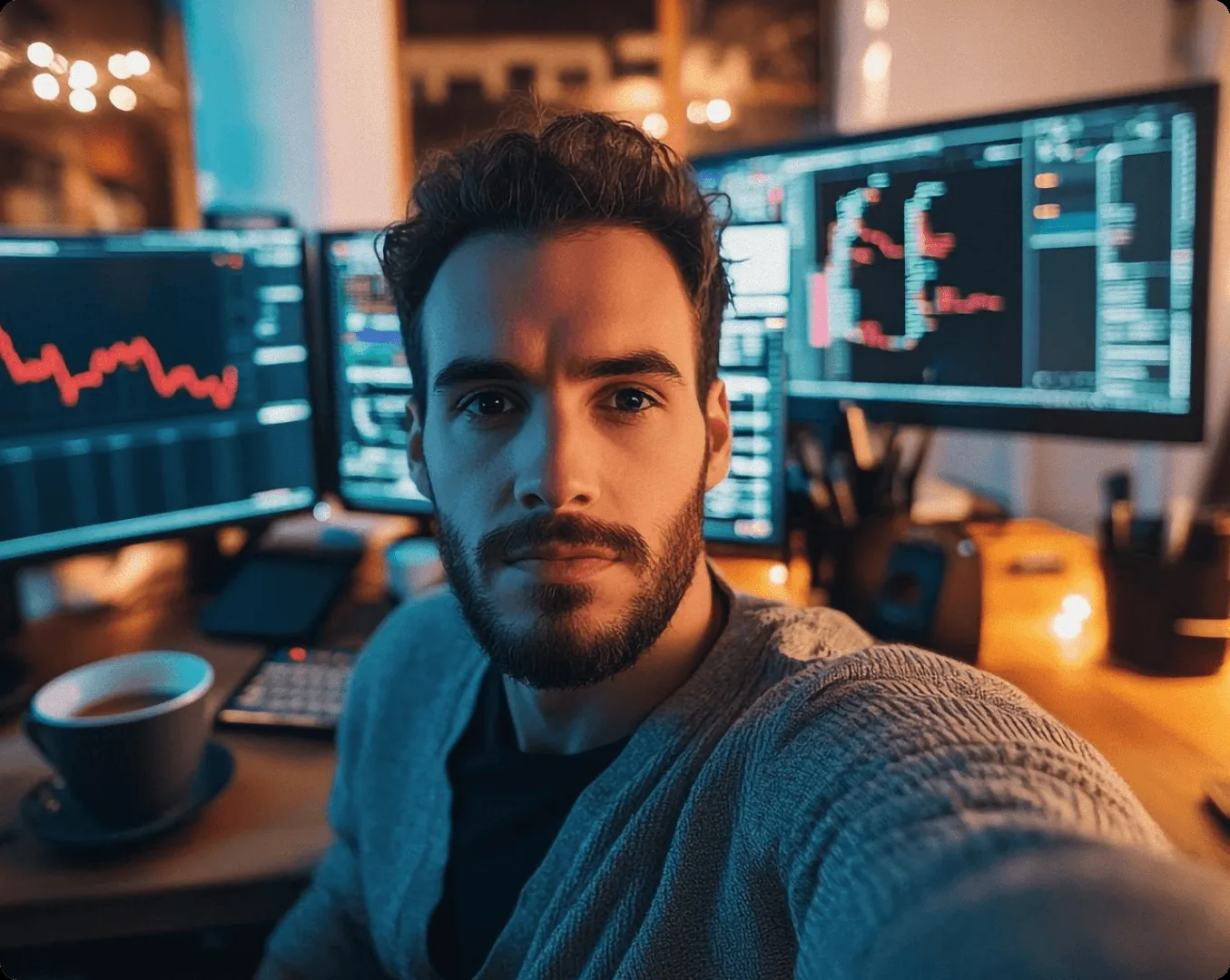 Trader da ProfitX operando ao vivo